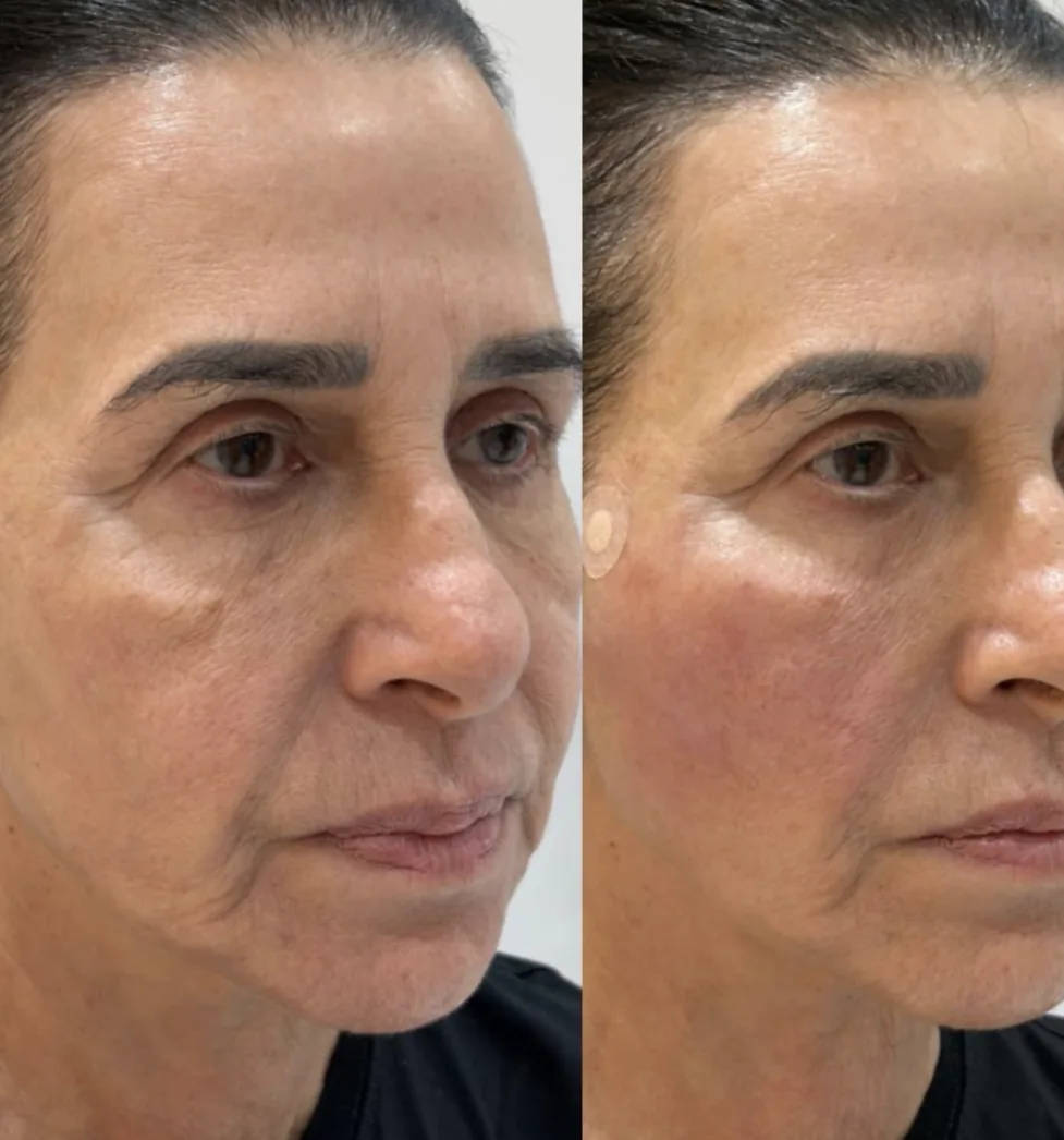 Antes e depois: Firmeza e contorno